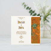 Radha Krishna Mural painting Indian Save The Date (Staand voorkant)