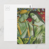 RADHA KRISHNA OIL PAINTING BRIEFKAART (Voorkant / Achterkant)