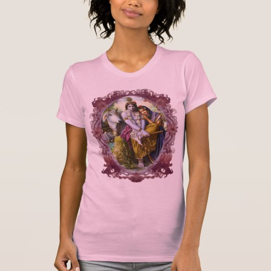 Radha & Krishna-ontwerp T-shirt (Voorkant)