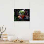 Radha Krishna Painting (Indiase mythologie) Poster (Keuken)