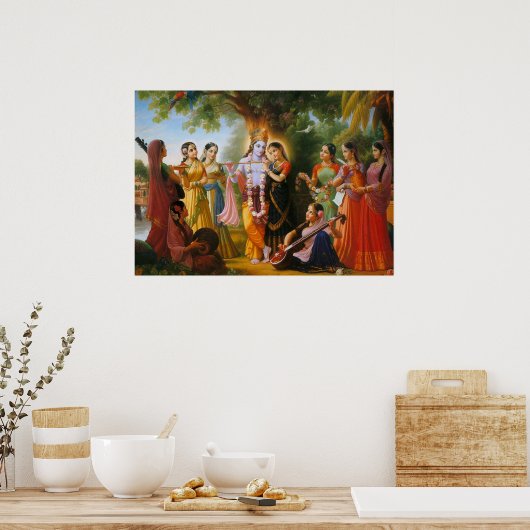 Radha-Krishna Poster (Keuken)