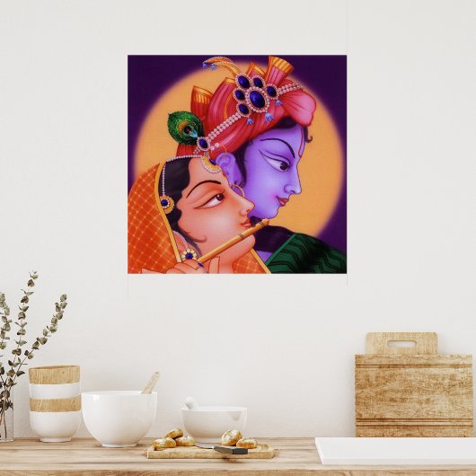 Radha-Krishna Poster (Keuken)