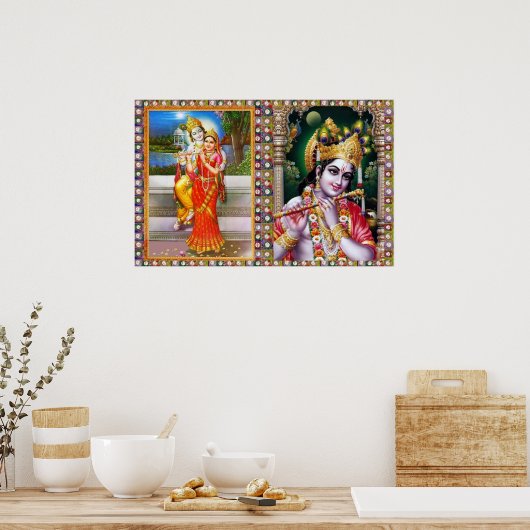 Radha Krishna Poster (Keuken)