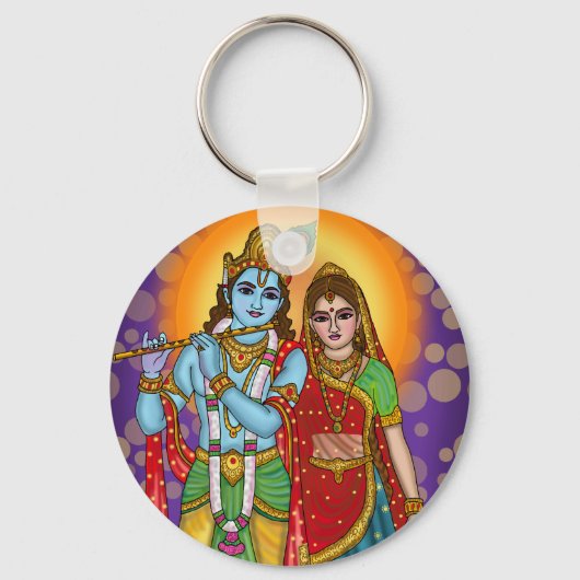 Radha Krishna Sleutelhanger (Voorkant)