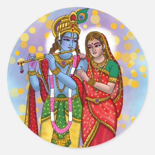 Radha Krishna Sticker (Voorkant)