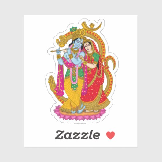 Radha Krishna Sticker (Vel)
