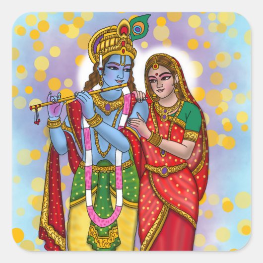 Radha Krishna Sticker (Voorkant)