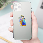 Radha Krishna Sticker (Telefoon)