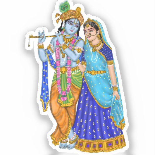 Radha Krishna Sticker (Voorkant)