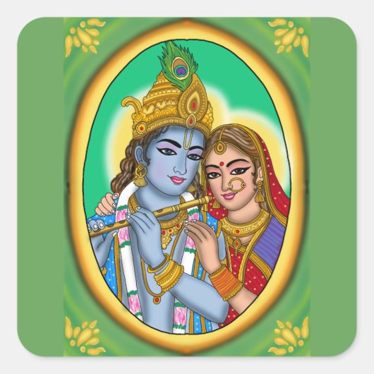 Radha Krishna Sticker (Voorkant)