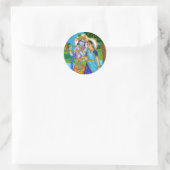 Radha Krishna-sticker Ronde Sticker (Tas)