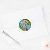 Radha Krishna-sticker Ronde Sticker (Envelop)
