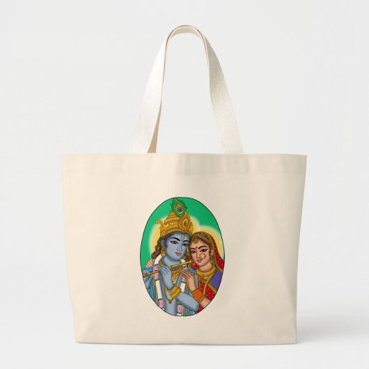 Radha Krishna-tas Grote Tote Bag (Voorkant)