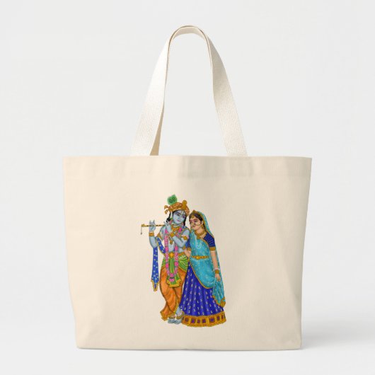 Radha Krishna Tote Bags Grote Tote Bag (Voorkant)