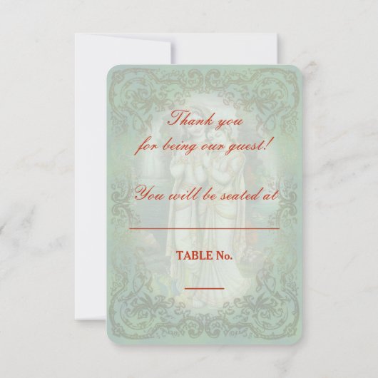 Radha Krishna Trouwcollectie - Plaatshouder Kaart (Achterkant)