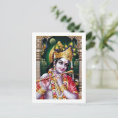 Radha KRISHNA voor Liefde, Vrede en Welvaart Briefkaart (Staand voorkant)