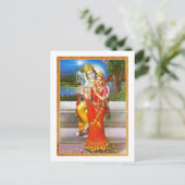 Radha KRISHNA voor liefde, vrede in voorspoed Briefkaart (Staand voorkant)