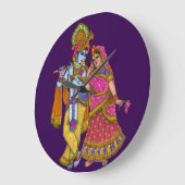 Radha Krishna Wall Clock Grote Klok (Hoek)