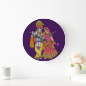 Radha Krishna Wall Clock Grote Klok (Huis)