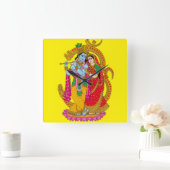 Radha Krishna Wall Clock Vierkante Klok (Huis)