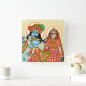 Radha Krishna wandklok (Huis)