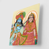 Radha Krishna wandklok (Hoek)