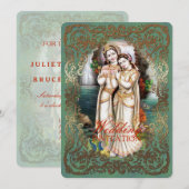 Radha Krishna Wedding Collectie - Uitnodiging Kaar (Voorkant / Achterkant)