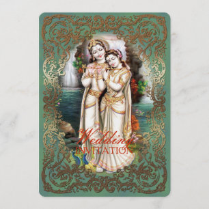 Radha Krishna Wedding Collectie - Uitnodigingskaar Kaart