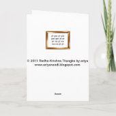 Radha-Krishna Wenskaart A Kaart (Achterkant)