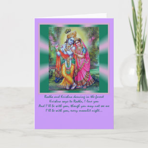 Radha Krishna-woorden Kaart