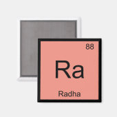 Radha Name Chemistry Element Periodic Table Magneet (Voorkant / Achterkant)