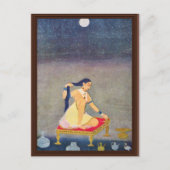 Radha 's nachts. Mughal schilderen Ca 1650th door  Briefkaart (Voorkant)