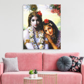 RadhaAndKrishna - Gekapeld Canvas (Insitu (Woonkamer))