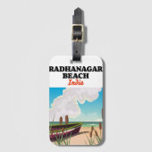 Radhanagar Beach India reisposter Bagagelabel (Voorkant (verticaal))