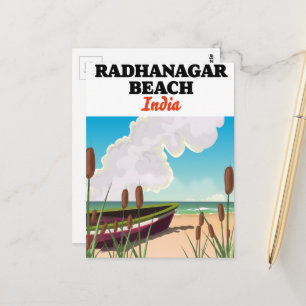 Radhanagar Beach India reisposter Briefkaart
