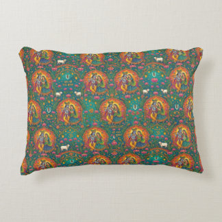 Radhe Krishna Patroon Accent Kussen