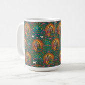 Radhe Krishna Patroon Koffiemok (Voorkant links)