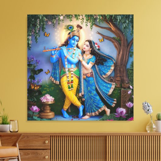 RadheKrishn Canvas Afdruk (Insitu (Woonkamer))