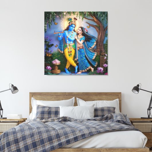 RadheKrishn Canvas Afdruk (Insitu (Slaapkamer))