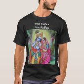 Radhey Krishna Hare Hare AUM T-shirt (Voorkant)