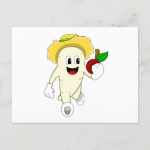 Radiaal als landbouwer met fruit briefkaart