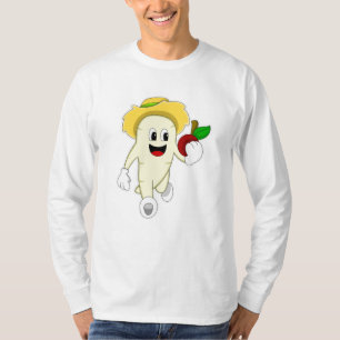 Radiaal als landbouwer met fruit t-shirt