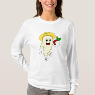 Radiaal als landbouwer met fruit t-shirt