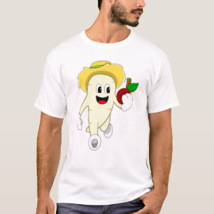 Radiaal als landbouwer met fruit t-shirt