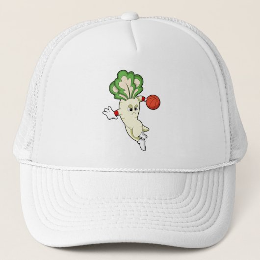 Radiaal bij de Basketball Sports Trucker Pet (Voorkant)