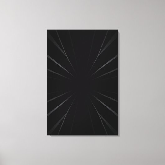 Radiaal Donker Abstract Canvas Afdruk (Voorkant)