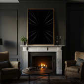 Radiaal Donker Abstract Canvas Afdruk