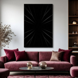 Radiaal Donker Abstract Poster