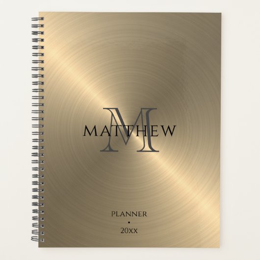 Radiaal Gold Metallic | Monogrammed Planner (Voorkant)