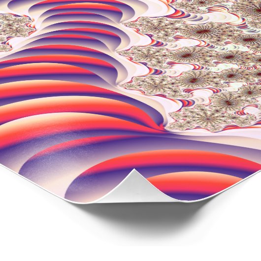 Radiaal mandelbrot fractaal perfect poster (Hoek)